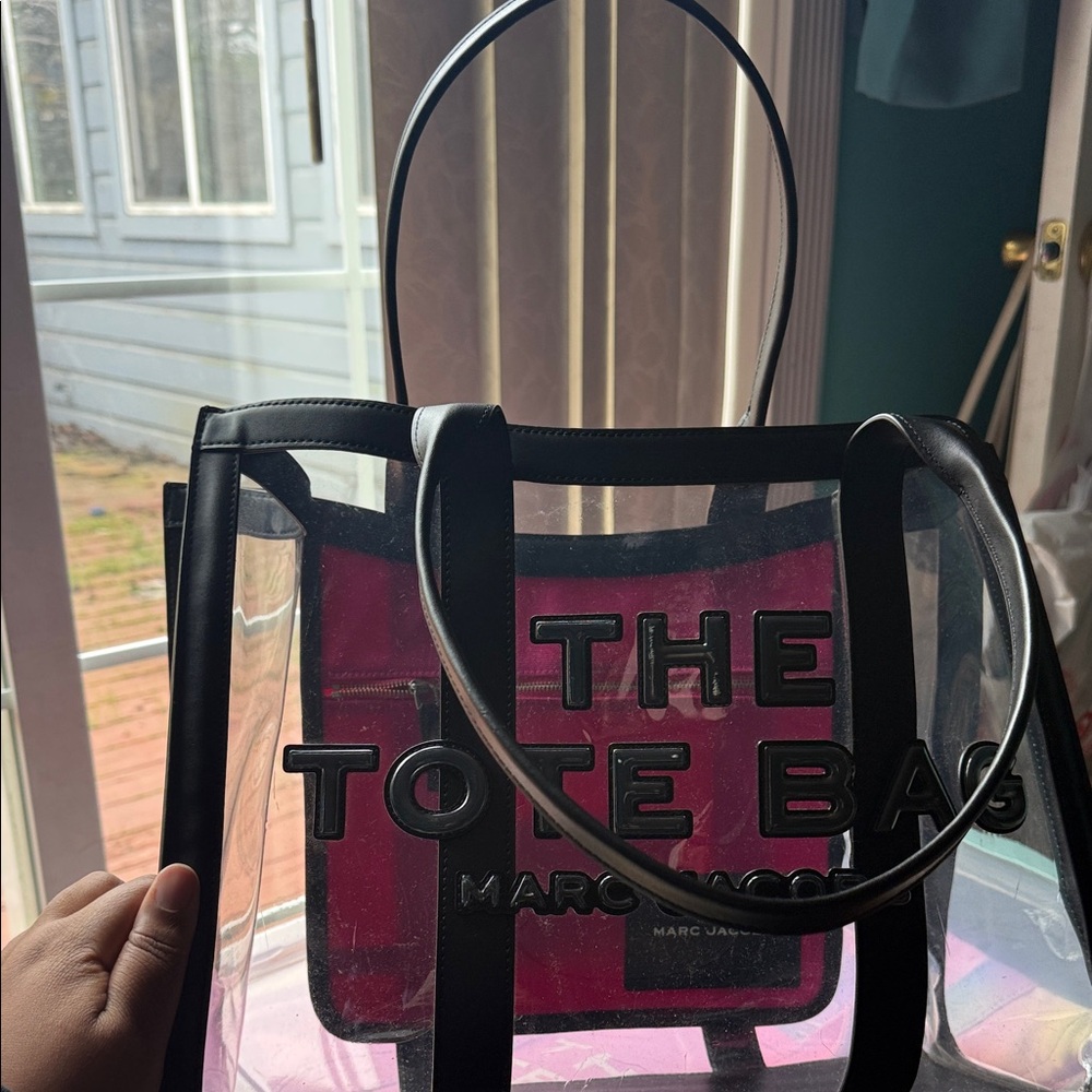 Marc Jacobs Clear and Pink Tote Bag large USED